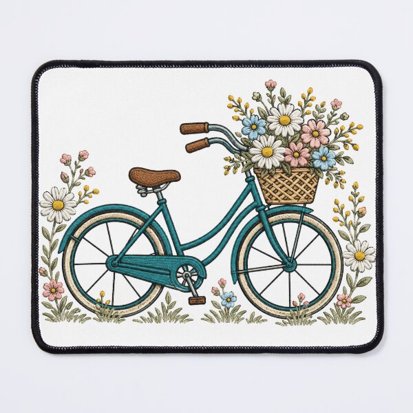 Item preview, Vintage Floral Bicycle Spring Ride designed and sold by WearTheVibe Store.