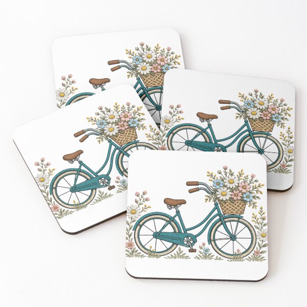Item preview, Vintage Floral Bicycle Spring Ride designed and sold by WearTheVibe Store.