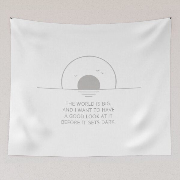 Item preview, The World Is Big – Minimalist Sunset Quote Design designed and sold by GabeMountainArt.