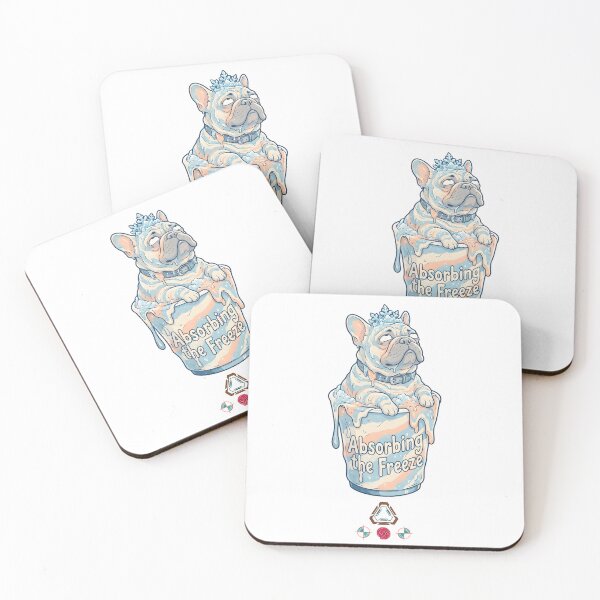 Item preview, Absorbing the Freeze – Funny French Bulldog Brain Freeze Slushy Art designed and sold by Whimsy Trail Co.