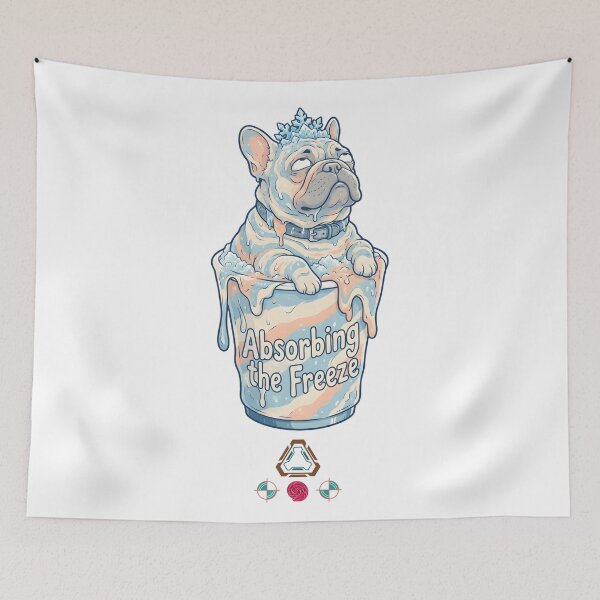 Item preview, Absorbing the Freeze – Funny French Bulldog Brain Freeze Slushy Art designed and sold by Whimsy Trail Co.