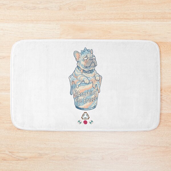 Item preview, Absorbing the Freeze – Funny French Bulldog Brain Freeze Slushy Art designed and sold by Whimsy Trail Co.