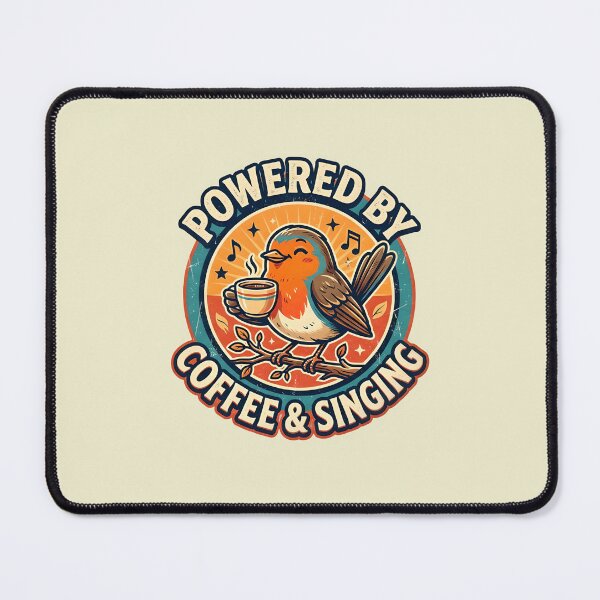Item preview, Powered by coffee and singing - Robin designed and sold by ParadoxParadox.