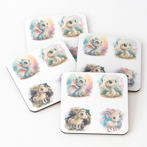 Item preview, Cute Chinese Zodiac Animals Part 2 Sticker Sheet designed and sold by Angellacelin.