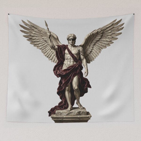 Item preview, Blindfolded Warrior Archangel Statue Renaissance Painting designed and sold by Tout-Puissant.