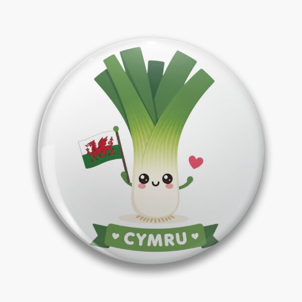 Item preview, ​Cute Kawaii Welsh Leek with Cymru Flag designed and sold by Cerys-GS.