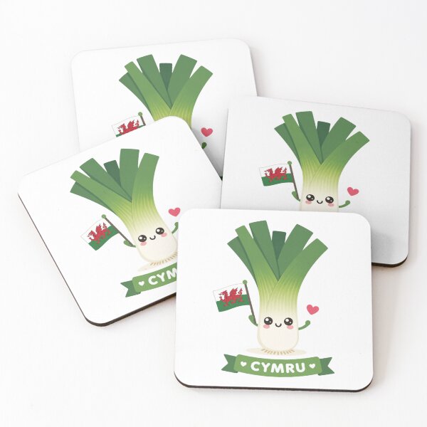 Item preview, ​Cute Kawaii Welsh Leek with Cymru Flag designed and sold by Cerys-GS.