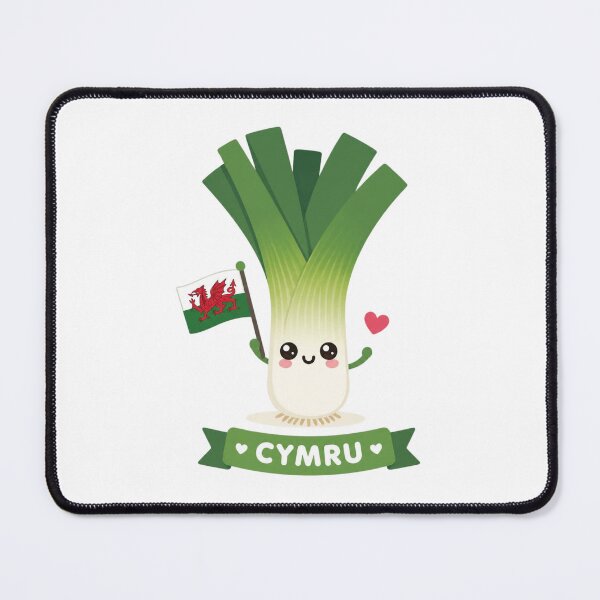 Item preview, Cute Kawaii Welsh Leek with Cymru Flag designed and sold by Cerys-GS.