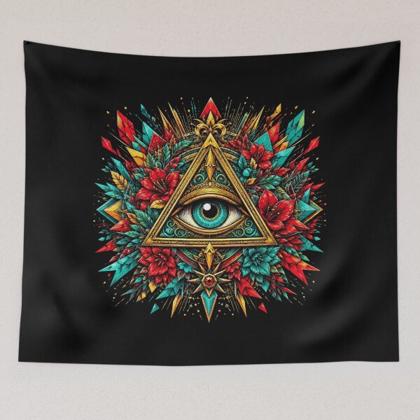 Item preview, Psychedelic Third Eye Cosmic Mystical Mandala designed and sold by W&RParadise.