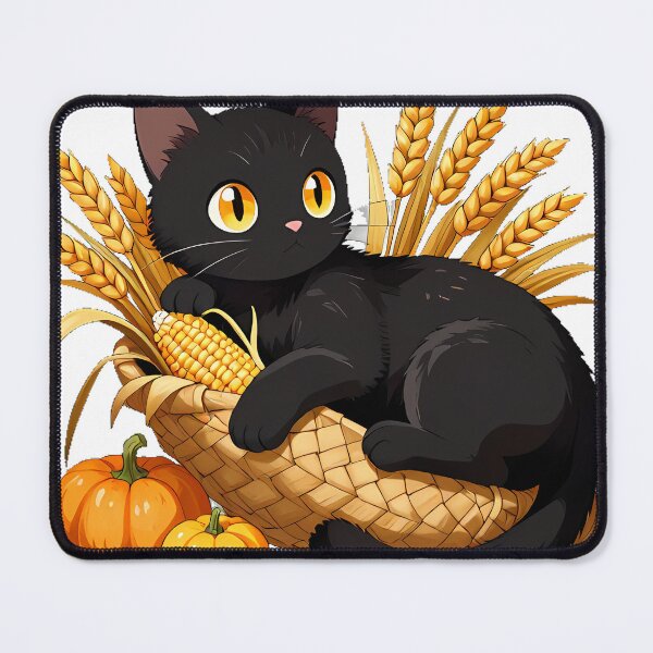 Item preview, Black Cat in Cornucopia designed and sold by IllumeInk.