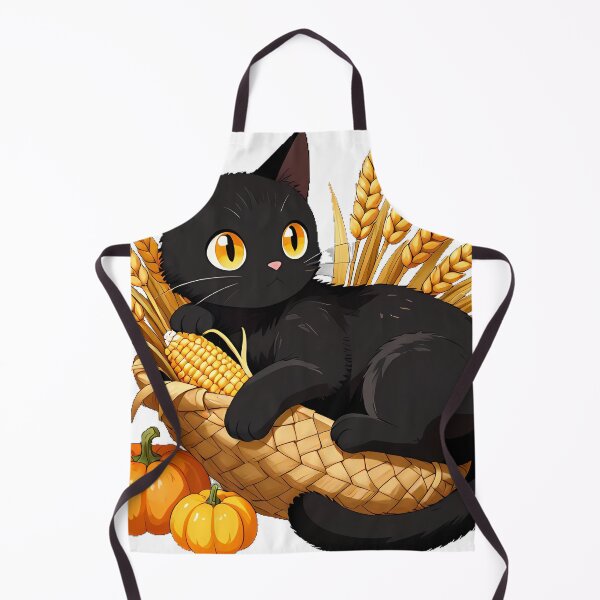 Item preview, Black Cat in Cornucopia designed and sold by IllumeInk.