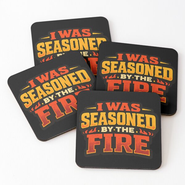 Item preview, I Was Seasoned by the Fire Funny Motivational Typography Shirt designed and sold by TeeTimeTreasure.