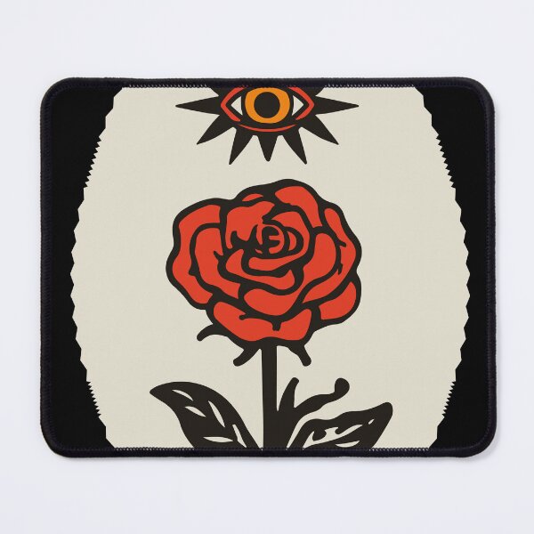 Item preview, Red Rose and Sun Eye Illustration Sticker T-Shirt Design 127sm designed and sold by 127sm.