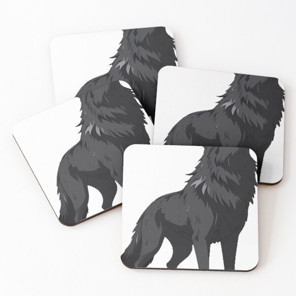 Item preview, Black Wolf Howling at Harvest Moon designed and sold by IllumeInk.