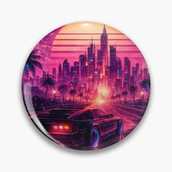 Item preview, Neon Sunset Retro Future Drive designed and sold by Del4xe.