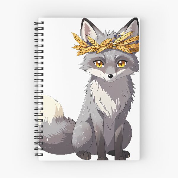 Item preview, Silver Fox with Wheat Crown designed and sold by IllumeInk.