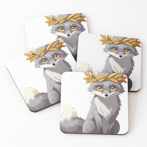 Item preview, Silver Fox with Wheat Crown designed and sold by IllumeInk.