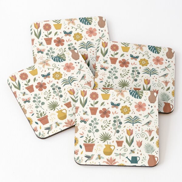 Item preview, Contemporary Geometric Flower Pattern – Boho Luxury Botanical Decor designed and sold by OpenDreamArts.