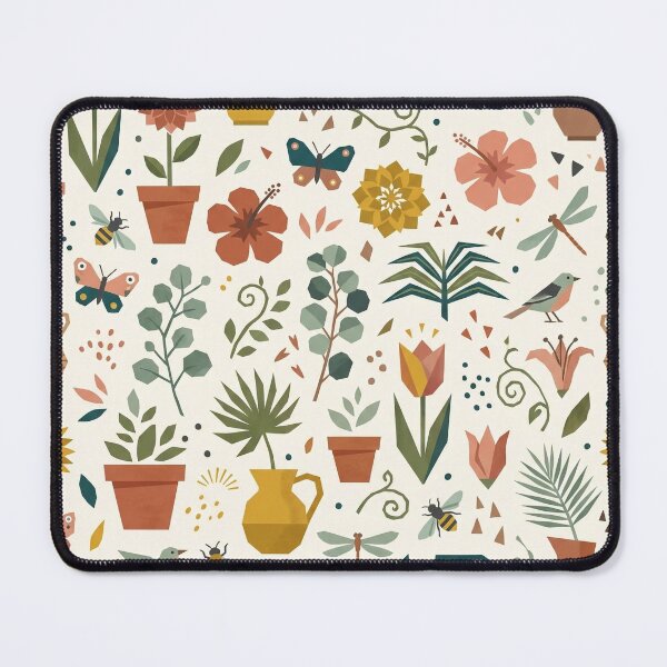 Item preview, Contemporary Geometric Flower Pattern – Boho Luxury Botanical Decor designed and sold by OpenDreamArts.