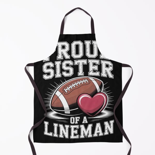 Item preview, Proud Sister of a Lineman Football Family Support Design designed and sold by EloanMerlet11.