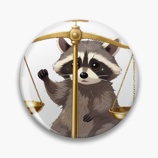 Item preview, Libra Raccoon with Scales designed and sold by pumsquare.