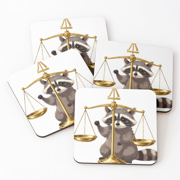 Item preview, Libra Raccoon with Scales designed and sold by pumsquare.