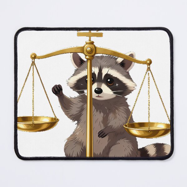 Item preview, Libra Raccoon with Scales designed and sold by pumsquare.