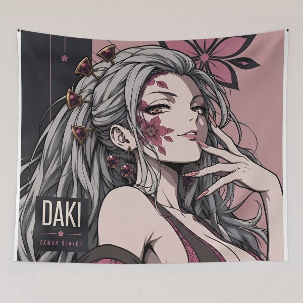 Item preview, Crimson Blossom Demon Queen – Elegant Oni Fantasy Anime Style Art designed and sold by Dyan4.