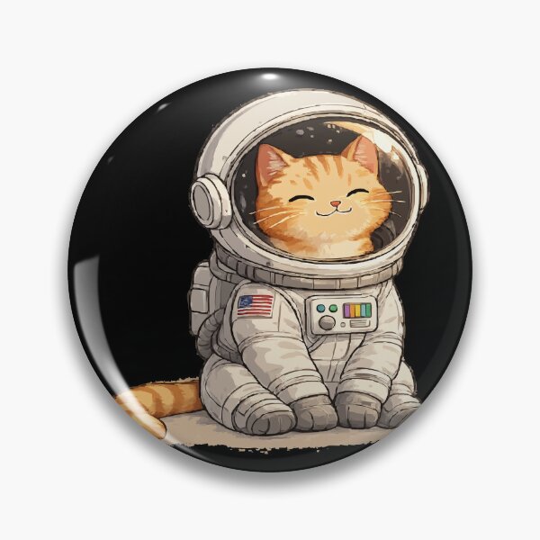 Item preview, Cute Orange Astronaut Cat Minimalist Space T-Shirt Sticker designed and sold by Sunday.Supply.