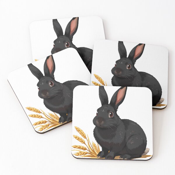 Item preview, Black Hare Among Wheat designed and sold by IllumeInk.