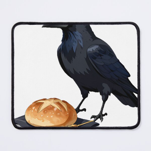 Item preview, Raven with Harvest Bread designed and sold by IllumeInk.