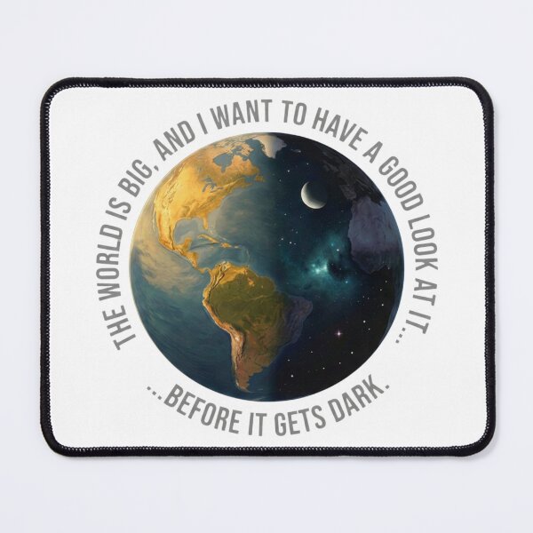 Item preview, The World Is Big – Day and Night Earth Quote Design designed and sold by GabeMountainArt.