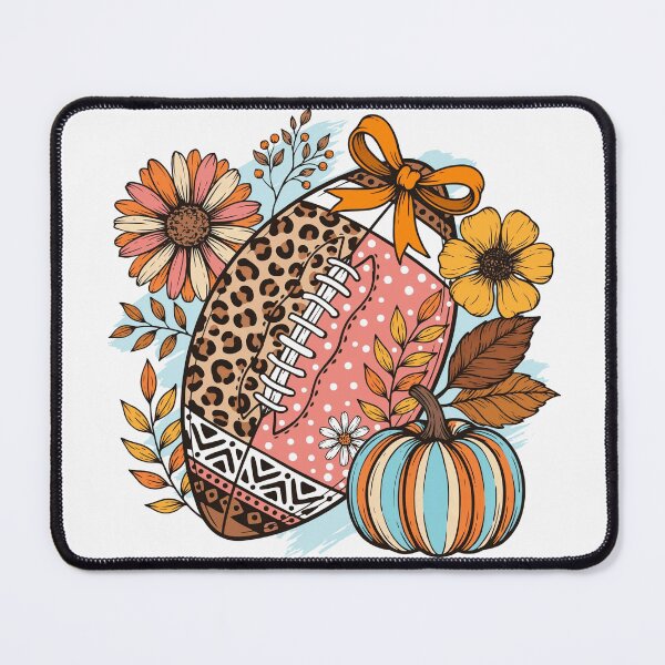 Item preview, Floral Leopard Football with Colorful Fall Pumpkin Design designed and sold by EloanMerlet11.