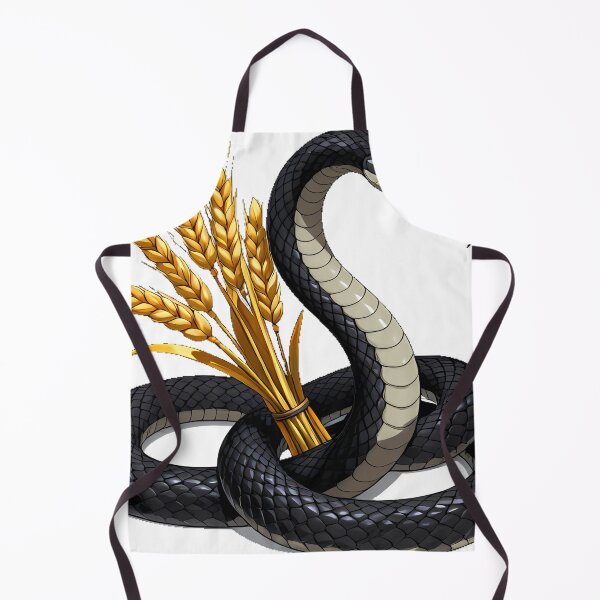 Item preview, Black Serpent Coiled Around Wheat designed and sold by IllumeInk.