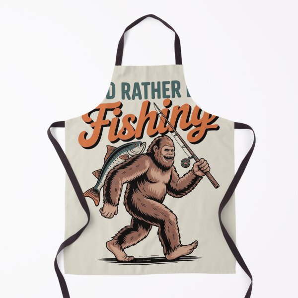 Item preview, I’d Rather Be Fishing Funny Bigfoot Angler Design designed and sold by Mirokesting44.