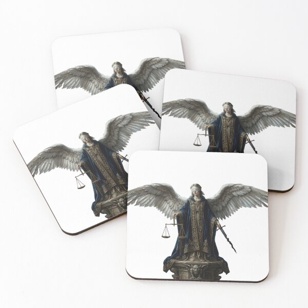 Item preview, Blindfolded Justice Angel Gothic Renaissance Painting designed and sold by Tout-Puissant.