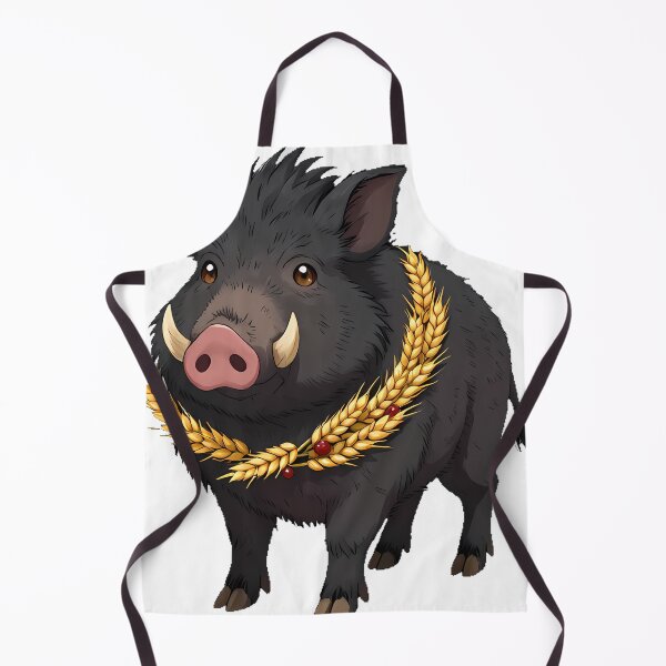 Item preview, Black Boar with Wheat Garland designed and sold by IllumeInk.