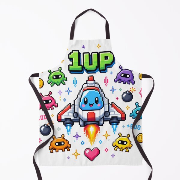 Item preview, Retro Pixel Space Shooter 1UP designed and sold by MWprint.