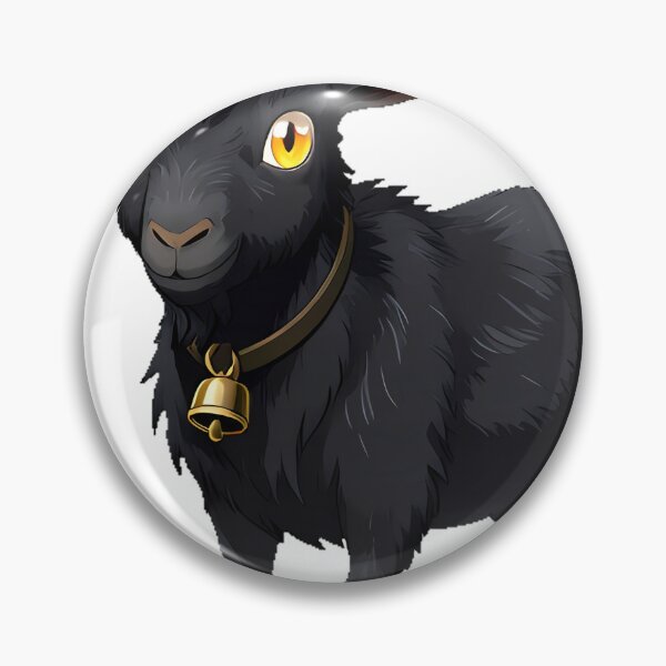 Item preview, Black Goat with Wheat Horns designed and sold by IllumeInk.