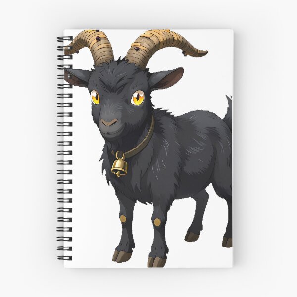 Item preview, Black Goat with Wheat Horns designed and sold by IllumeInk.