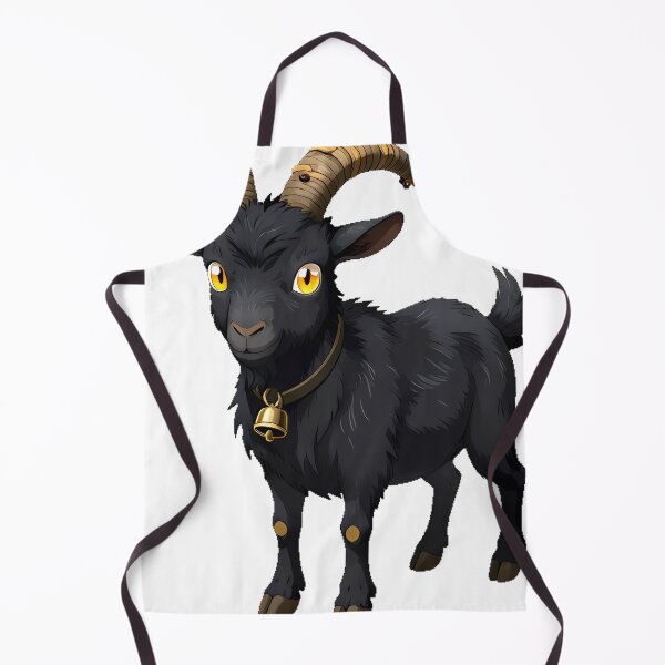 Item preview, Black Goat with Wheat Horns designed and sold by IllumeInk.