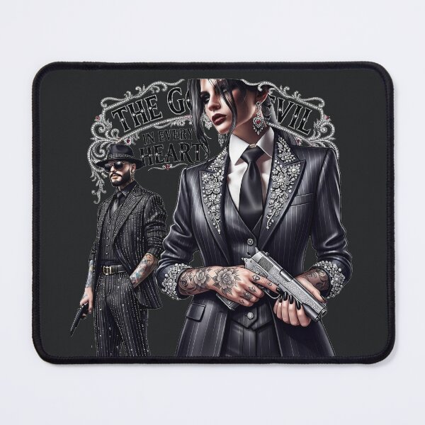 Item preview, Silver Gun Tattooed Mafia Pair designed and sold by Voodoo Store Paranormal Collections.