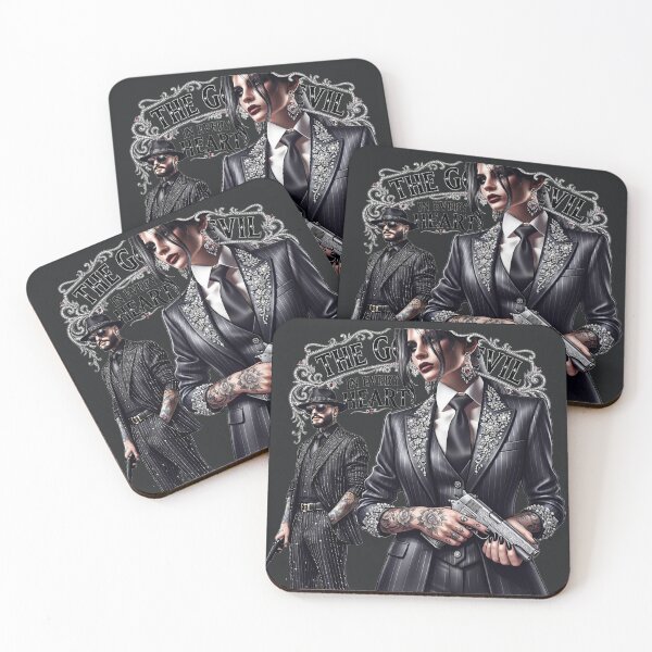 Item preview, Silver Gun Tattooed Mafia Pair designed and sold by Voodoo Store Paranormal Collections.