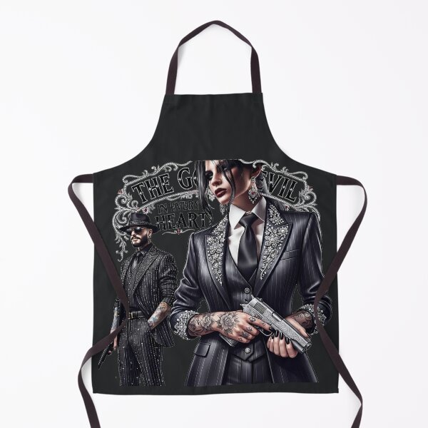 Item preview, Silver Gun Tattooed Mafia Pair designed and sold by Voodoo Store Paranormal Collections.