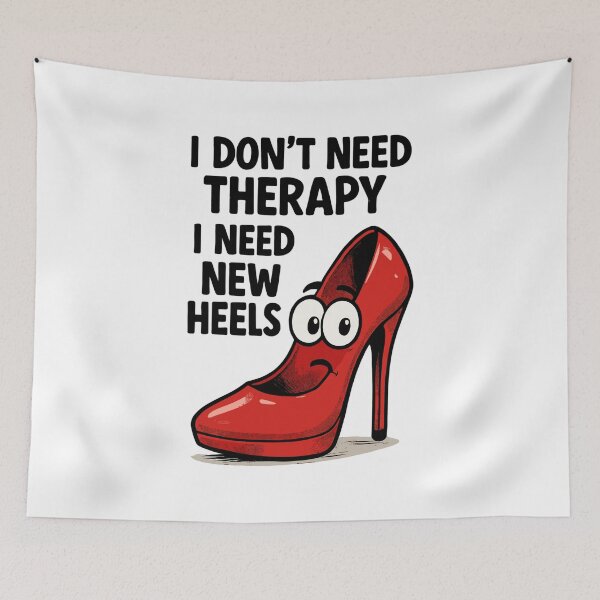 Item preview, High Heels Therapy Cartoon: Comic shoes with a saying designed and sold by Pineapple-Tree.