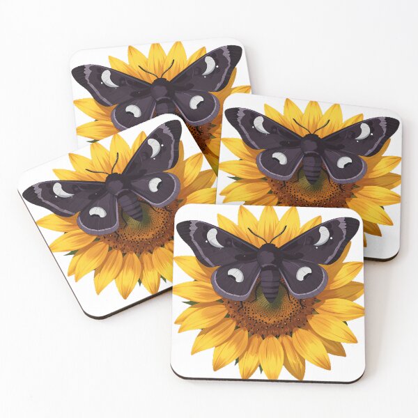 Item preview, Moth on Sunflower Head designed and sold by IllumeInk.