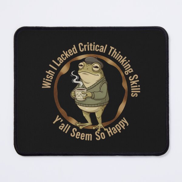 Item preview, Wish I Lacked Critical Thinking Skills Funny Frog Coffee Vintage designed and sold by HermanCharlotte.
