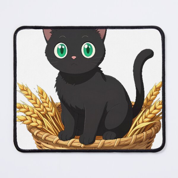 Item preview, Black Cat in Harvest Basket designed and sold by IllumeInk.