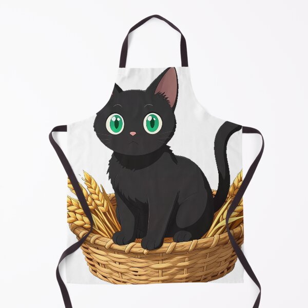 Item preview, Black Cat in Harvest Basket designed and sold by IllumeInk.