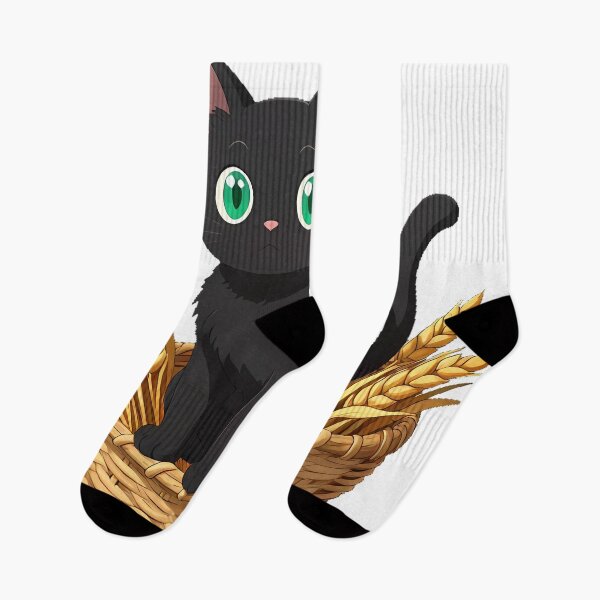 Item preview, Black Cat in Harvest Basket designed and sold by IllumeInk.